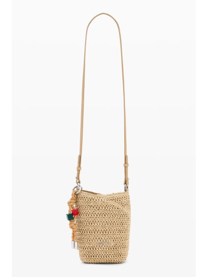 Dámská kabelka DESIGUAL 26SAYO02 1014 MONE HALF LOGO RAFFIA HELENE (velikost U)