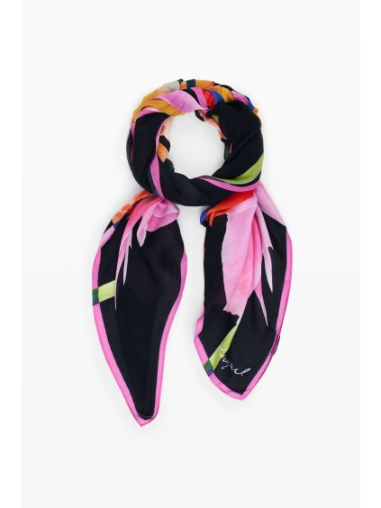 Dámský šátek DESIGUAL 26SAWA14 2000 FOU ALICE (velikost U)