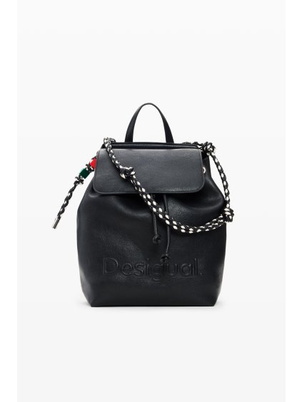 Dámský batůžek DESIGUAL 26SAKP19 2000 BACK HALF LOGO LUENA MINI BLACK (velikost U)