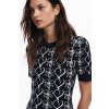 Dámské zimní šaty DESIGUAL 24WWVF10 2000 VEST COEURS LACROIX (velikost M)