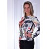 Dámská mikina HAJO 10671 990 D Sweatshirt Blüten-Blätter- (velikost 38)