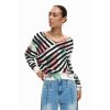 Dámský svetr DESIGUAL 26SWJF01 2000 JERS HELSINKI (velikost L)