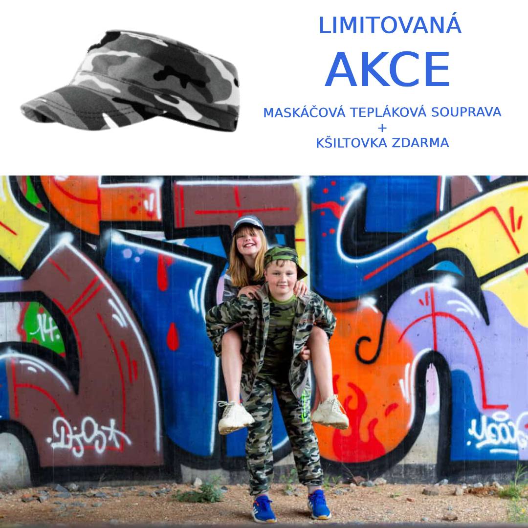 Dětská maskáčová souprava + kšiltovka zdarma