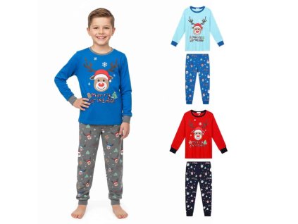 SVÍTÍCÍ VÁNOČNÍ PYŽAMO SOB MP3837, velikost 134 - 164