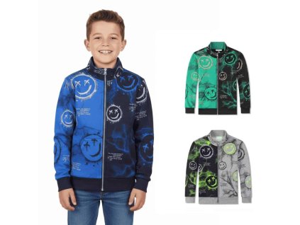 ZATEPLENÁ CHLAPECKÁ MIKINA NA ZIP, velikost 134 - 164