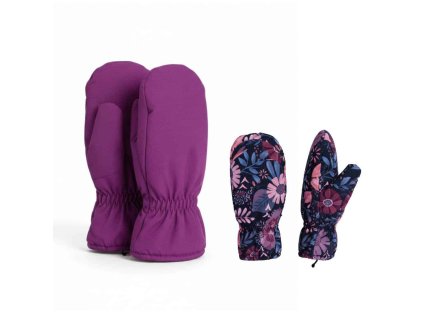 DÍVČÍ RUKAVICE ZIMNÍ PALCOVÉ UNUO, velikost 2/3 - 8/9 let
