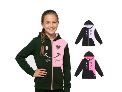 DÍVČÍ MIKINA NA ZIP S KAPUCÍ