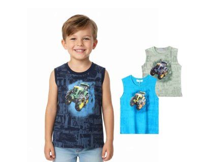 DĚTSKÉ TRIČKO BEZ RUKÁVŮ TRAKTOR