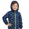 CHLAPECKÁ SOFTSHELLOVÁ BUNDA S FLEECEM DINOSAUŘI
