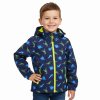 CHLAPECKÁ SOFTSHELLOVÁ BUNDA S FLEECEM DINOSAUŘI