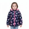 DÍVČÍ ZIMNÍ BUNDA S MOTÝLKY A CHLOUPKEM