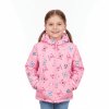 DÍVČÍ ZIMNÍ BUNDA S MOTÝLKY A CHLOUPKEM