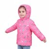 DÍVČÍ ZIMNÍ BUNDA S MOTÝLKY A CHLOUPKEM