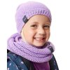 DÍVČÍ PLETENÁ ČEPICE WARM LILA