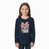 DÍVČÍ TRIČKO S KOČKOU A DLOUHÝM RUKÁVEM