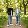 CHLAPECKÁ MIKINA NA ZIP BAVLNĚNÁ BEZ KAPUCE