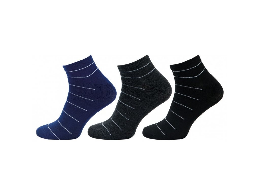 Pánské kotníkové ponožky 1121 - 3 páry