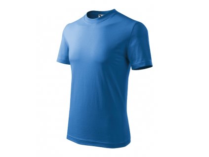 Heavy tričko unisex azurově modrá