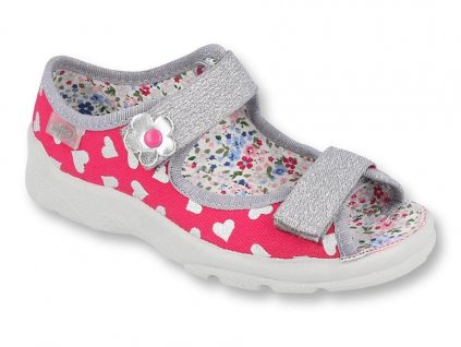 Dívčí sandálky BEFADO MAX 969X147 - srdíčka