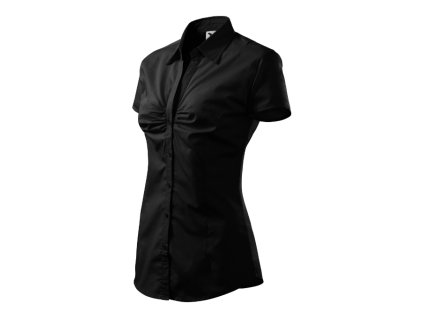 Dámská košile s krátkým rukávem Chic černá (Velikost 2XL, Barva černá)