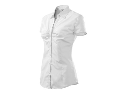 Dámská košile s krátkým rukávem Chic bílá (Velikost 2XL, Barva bílá)
