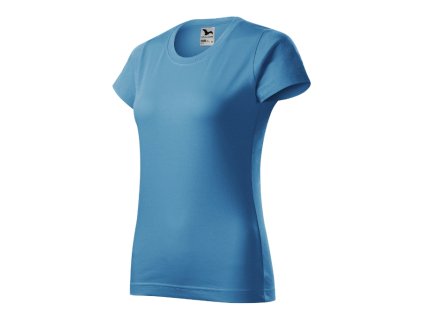 Dámské tričko Basic azurově modrá (Velikost XS, Barva azurově modrá)