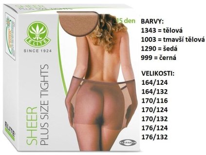 Nadměrné punčochové kalhoty ELITE MATYLDA (Velikost 176/132 barva 1343 TĚLOVÁ)