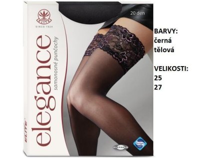 Samodržící punčochy ELITE BETTY (Velikost 27 - TĚLOVÁ)