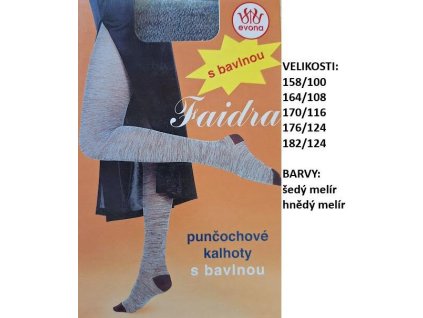 Dámské punčochové kalhoty EVONA FAIDRA (Velikost 164/108 ŠEDÝ MELÍR (b.006))