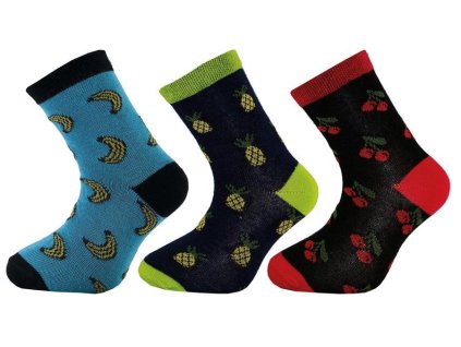 Dětské ponožky HAPPY SOCKS NOVIA 1500 | balení 3 párů (Velikost 16-17 (24-26))