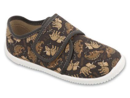 Dětské bačkůrky BEFADO SOFTER BAREFOOT 904X007 - dino (Velikost 25)