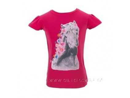 WOLF dívčí tm. růžové tričko 98-128