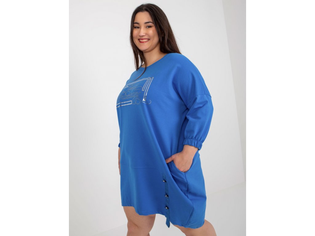 pol pl Hurt Ciemnoniebieska asymetryczna sukienka plus size 398919 4