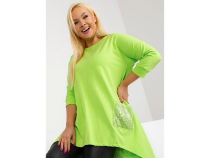 pol pm Hurt Limonkowa bluzka plus size o asymetrycznym kroju 398134 1