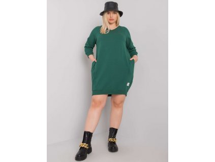 pol pl Ciemnozielona bawelniana sukienka plus size Karissa 379183 2