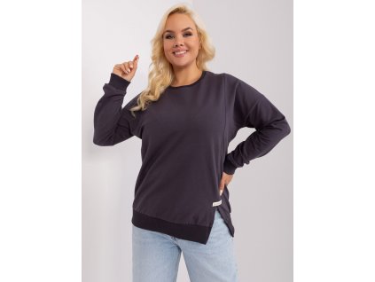 pol pl Hurtownia Grafitowa gladka bluzka damska plus size 402944 1