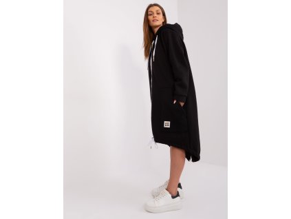 pol pl Hurt Czarna dluga bluza oversize z kapturem 404804 2