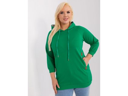 pol pl Hurt Zielona damska bluza plus size z kapturem 405352 4