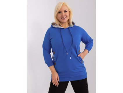 pol pl Hurt Ciemnoniebieska bluza plus size z kieszeniami 405350 1