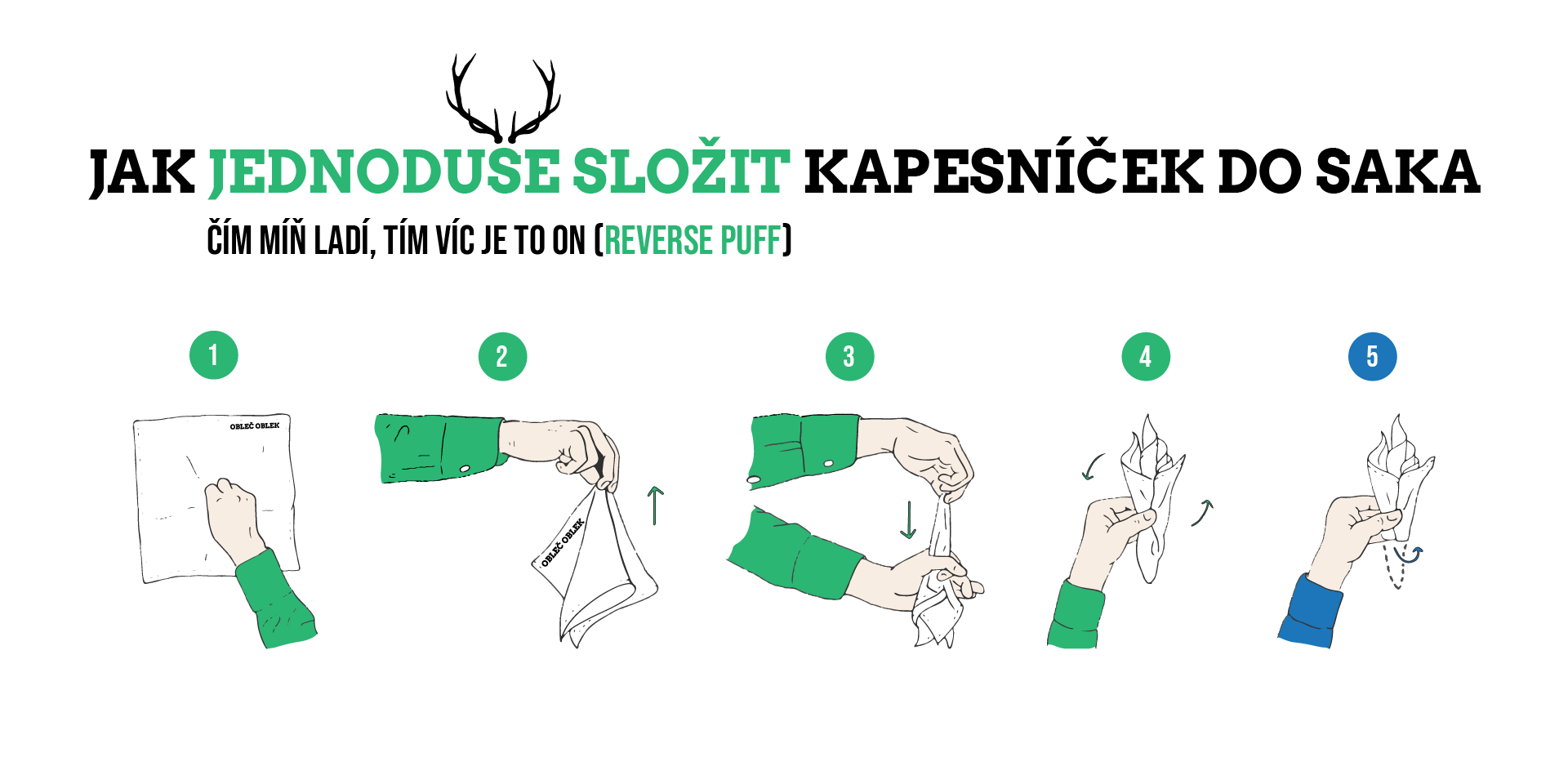 Jak jednoduše složit kapesníček do saka