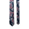 Tmavě modrá pánská kravata s paisley vzorem