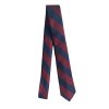 Tmavě modrá pánská kravata s bordó pruhy