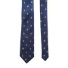 Tmavě modrá pánská kravata se vzorem