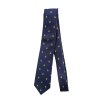 Tmavě modrá pánská kravata se vzorem