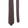 Tmavě zlatá hedvábná pánská kravata s paisley vzorem