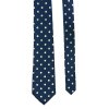 Modrá pánská kravata se smetanovými puntíky