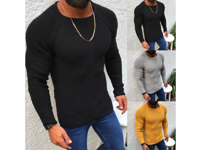 Pánský stylový pletený svetr - 3 barvy