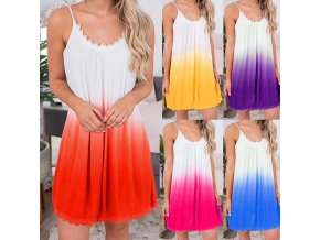 Lehké šaty s barevným přechodem
