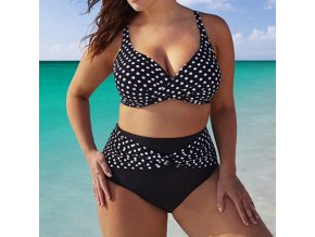 Plus size puntíkaté bikiny - až 5XL