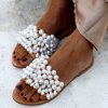 TIP - krásné letní pantofle zdobené perličkami - více velikostí